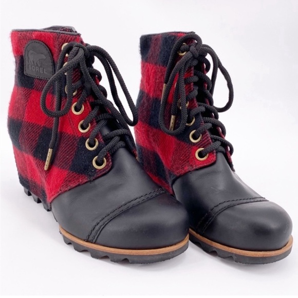 Sorel PDX Wedge Boot in Red Buffalo Check - Picture 3 of 4